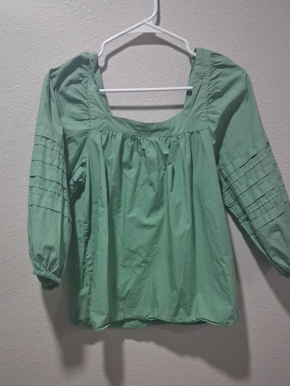 Madewell Mint Green Peasant Top - Women Tops